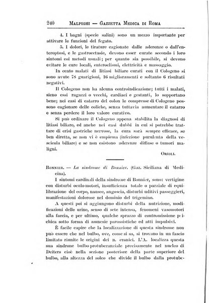 Gazzetta medica Malpighi