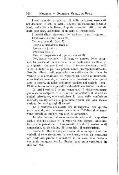 Gazzetta medica Malpighi