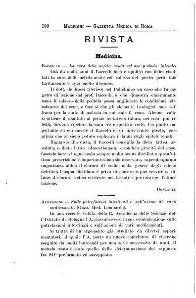 Gazzetta medica Malpighi