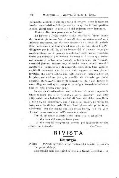 Gazzetta medica Malpighi