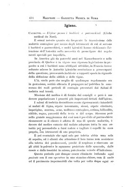 Gazzetta medica Malpighi