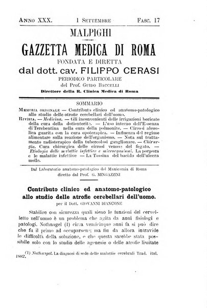 Gazzetta medica Malpighi