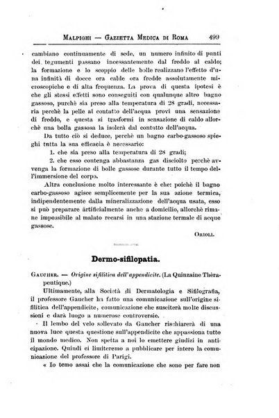 Gazzetta medica Malpighi