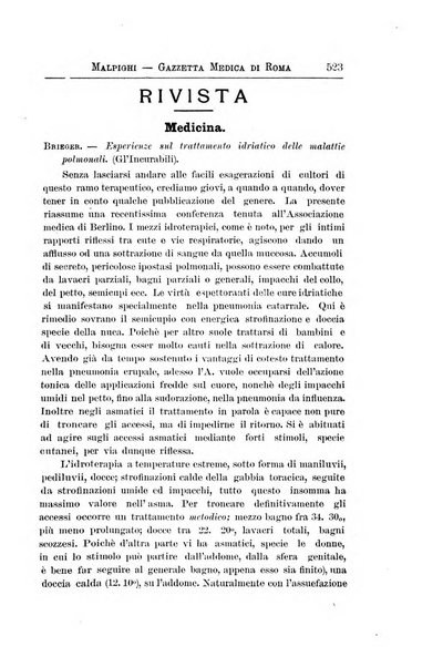 Gazzetta medica Malpighi