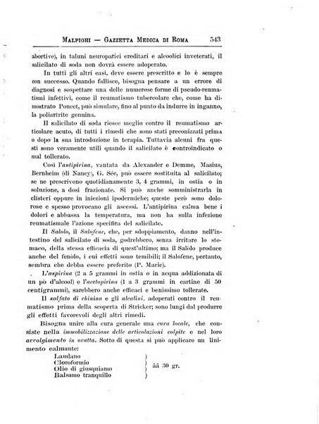 Gazzetta medica Malpighi