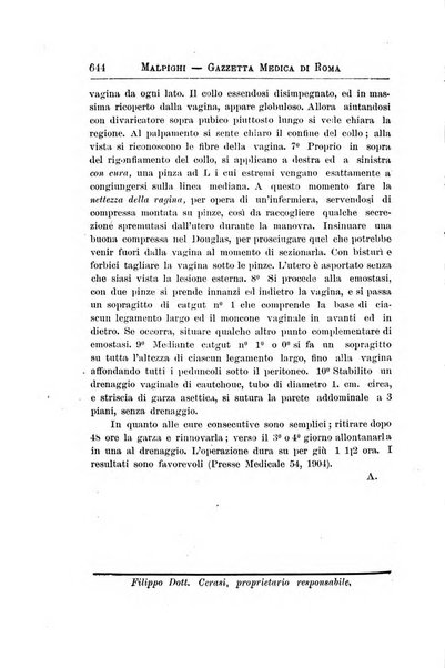 Gazzetta medica Malpighi