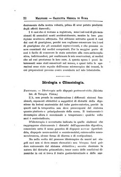 Gazzetta medica Malpighi