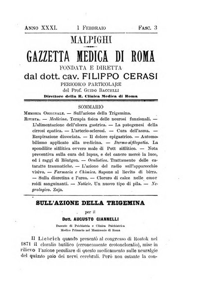 Gazzetta medica Malpighi