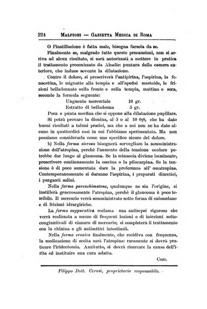 Gazzetta medica Malpighi