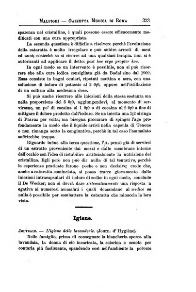 Gazzetta medica Malpighi