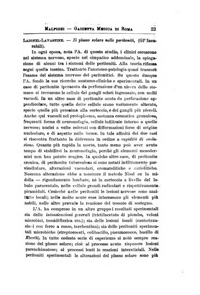 Gazzetta medica Malpighi