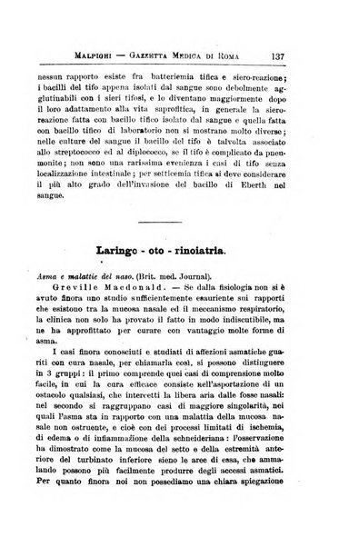 Gazzetta medica Malpighi