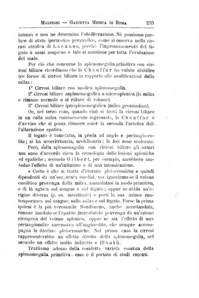 Gazzetta medica Malpighi