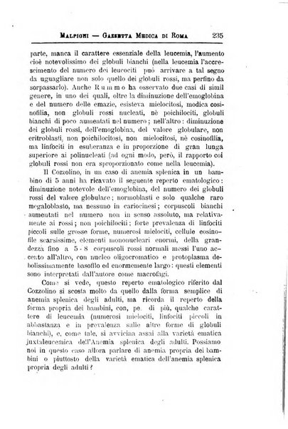 Gazzetta medica Malpighi