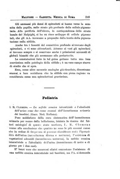 Gazzetta medica Malpighi