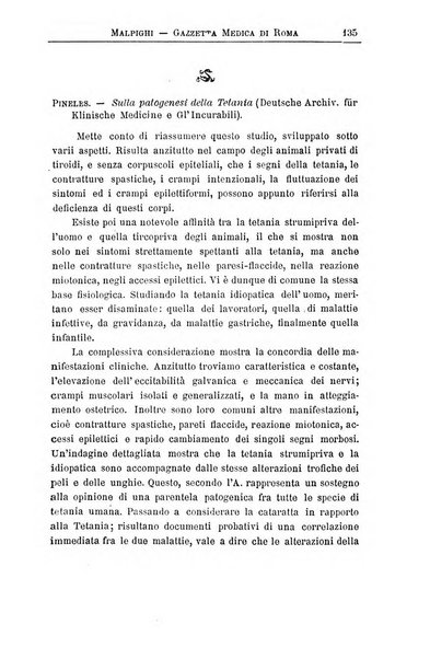 Gazzetta medica Malpighi