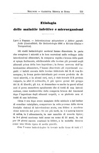 Gazzetta medica Malpighi