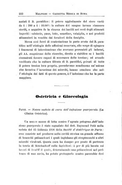 Gazzetta medica Malpighi