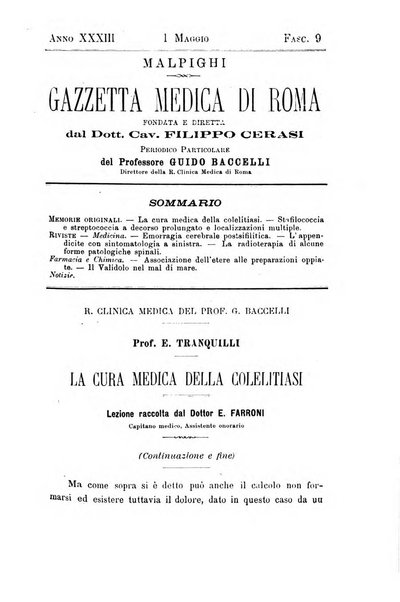 Gazzetta medica Malpighi