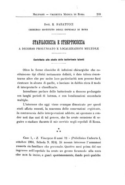 Gazzetta medica Malpighi