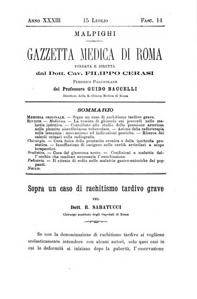 Gazzetta medica Malpighi