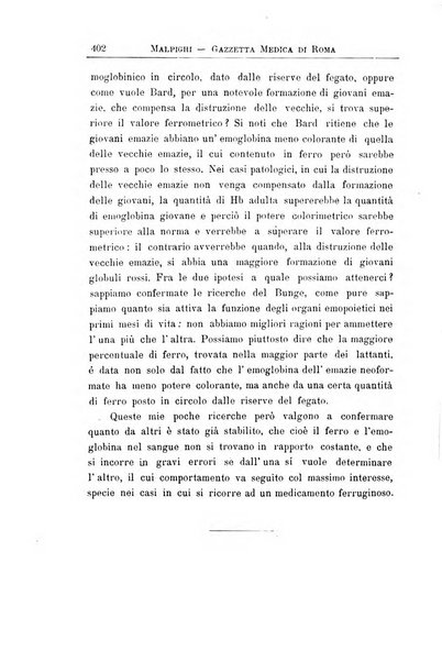 Gazzetta medica Malpighi