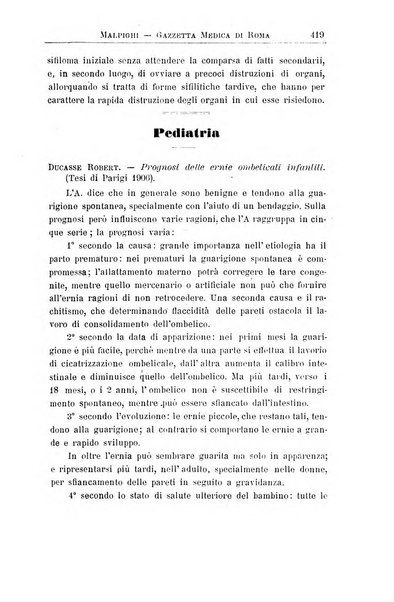 Gazzetta medica Malpighi