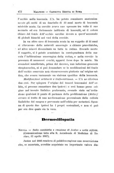 Gazzetta medica Malpighi