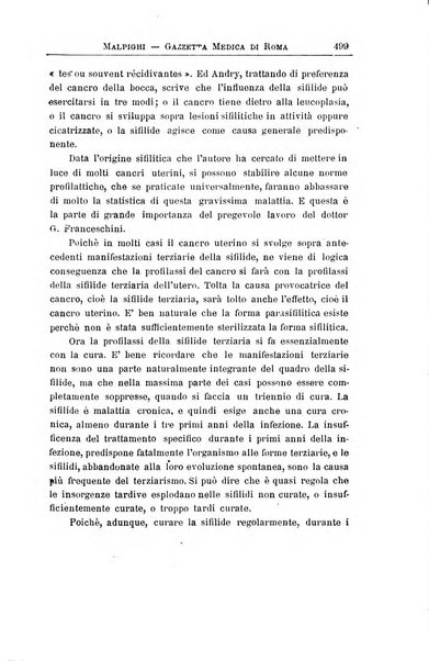 Gazzetta medica Malpighi