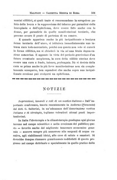 Gazzetta medica Malpighi