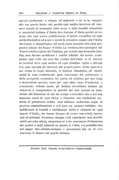 Gazzetta medica Malpighi