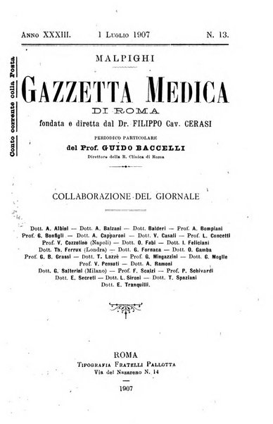 Gazzetta medica Malpighi