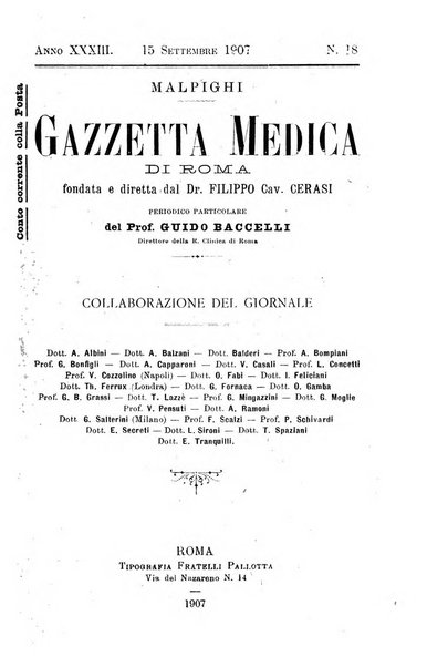 Gazzetta medica Malpighi