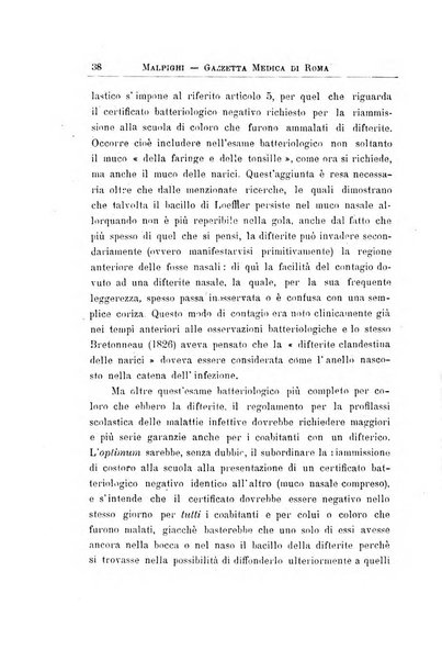 Gazzetta medica Malpighi