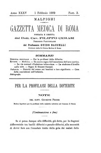 Gazzetta medica Malpighi