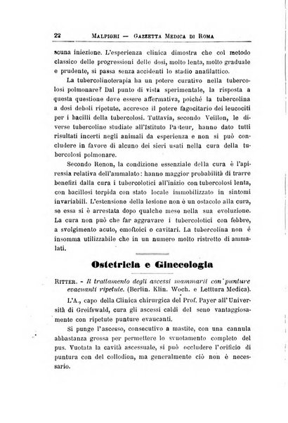 Gazzetta medica Malpighi