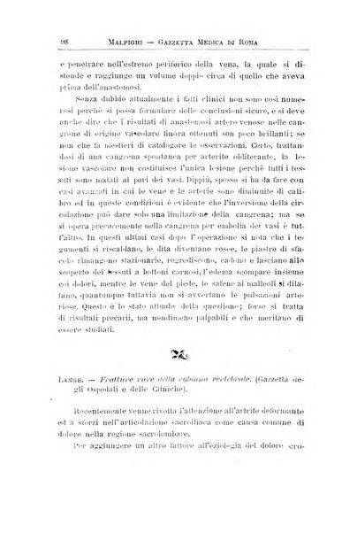 Gazzetta medica Malpighi