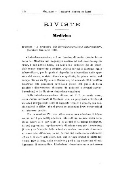 Gazzetta medica Malpighi