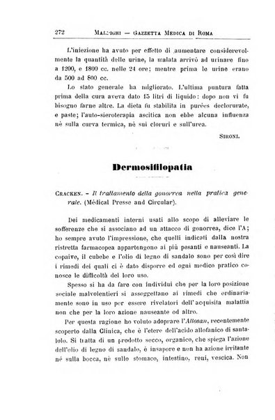 Gazzetta medica Malpighi