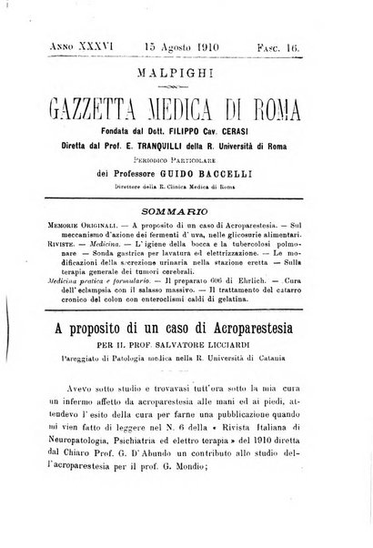 Gazzetta medica Malpighi