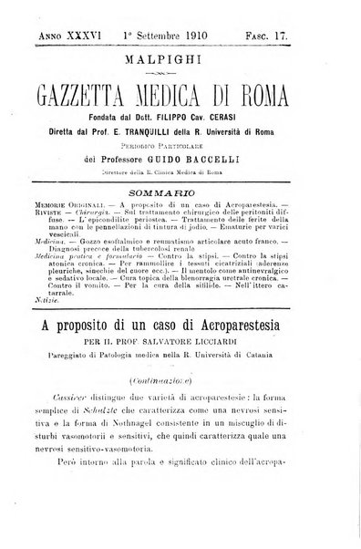 Gazzetta medica Malpighi