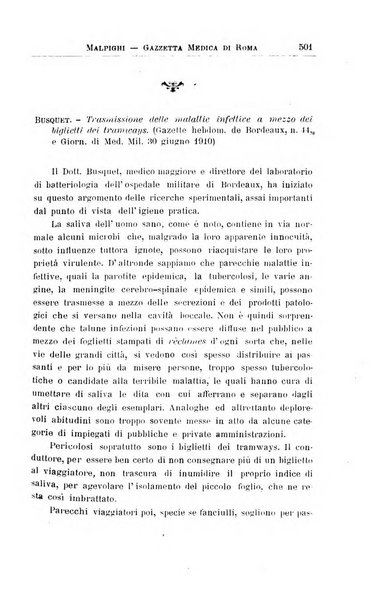 Gazzetta medica Malpighi