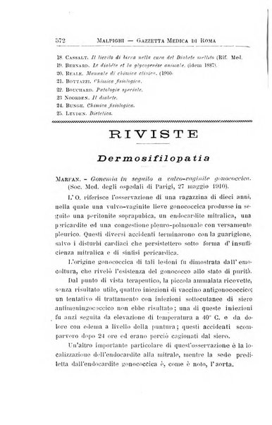 Gazzetta medica Malpighi