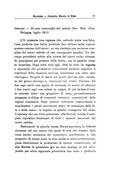 Gazzetta medica Malpighi