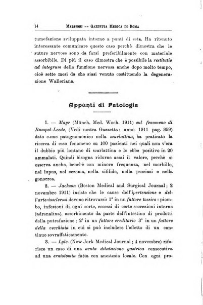 Gazzetta medica Malpighi