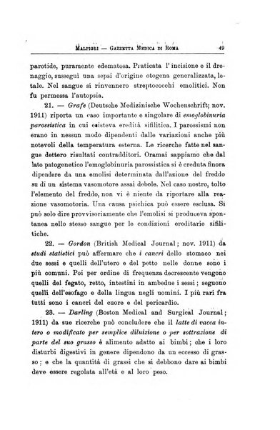 Gazzetta medica Malpighi