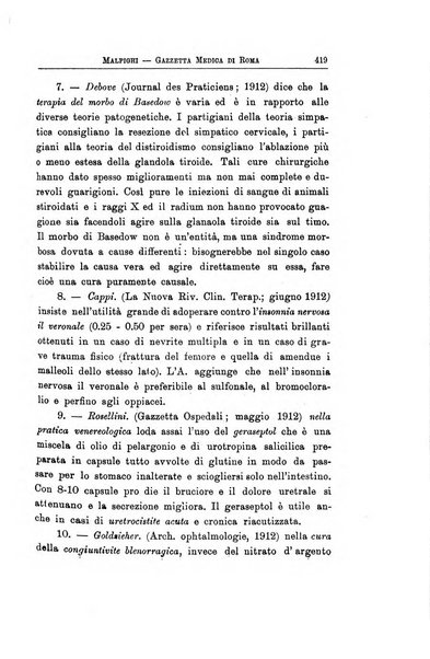 Gazzetta medica Malpighi