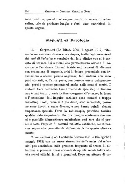 Gazzetta medica Malpighi