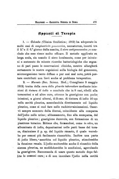 Gazzetta medica Malpighi