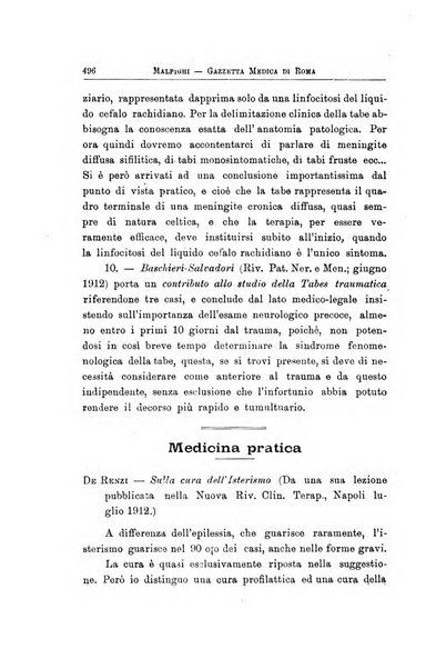 Gazzetta medica Malpighi